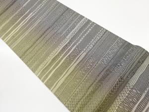 すくい織金通し変わり横段模様織出し全通袋帯